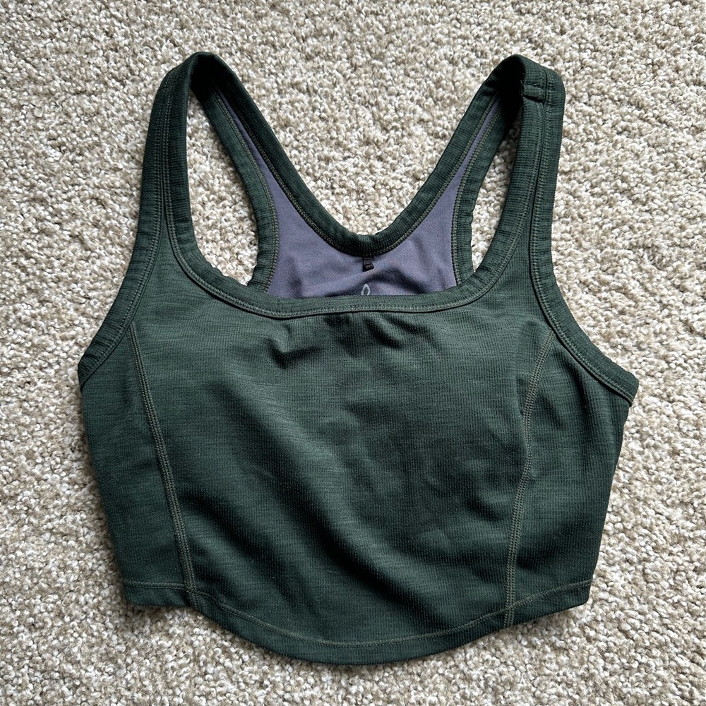 Prana Forest Green Sports Tank / Bra